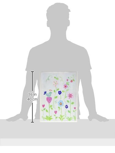 The Kids Room By Stupell Blue Bird Perched On Polka Dot Heart Flower Rectangle Wall Plaque