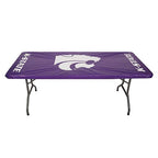 Collegiate Kwik-Covers Rectangle Plastic Table Covers, Bundle Of 2 (Kansas State University, 8')