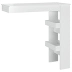 Wall Bar Table High Gloss White 40.2"X17.7"X40.7" Engineered Wood