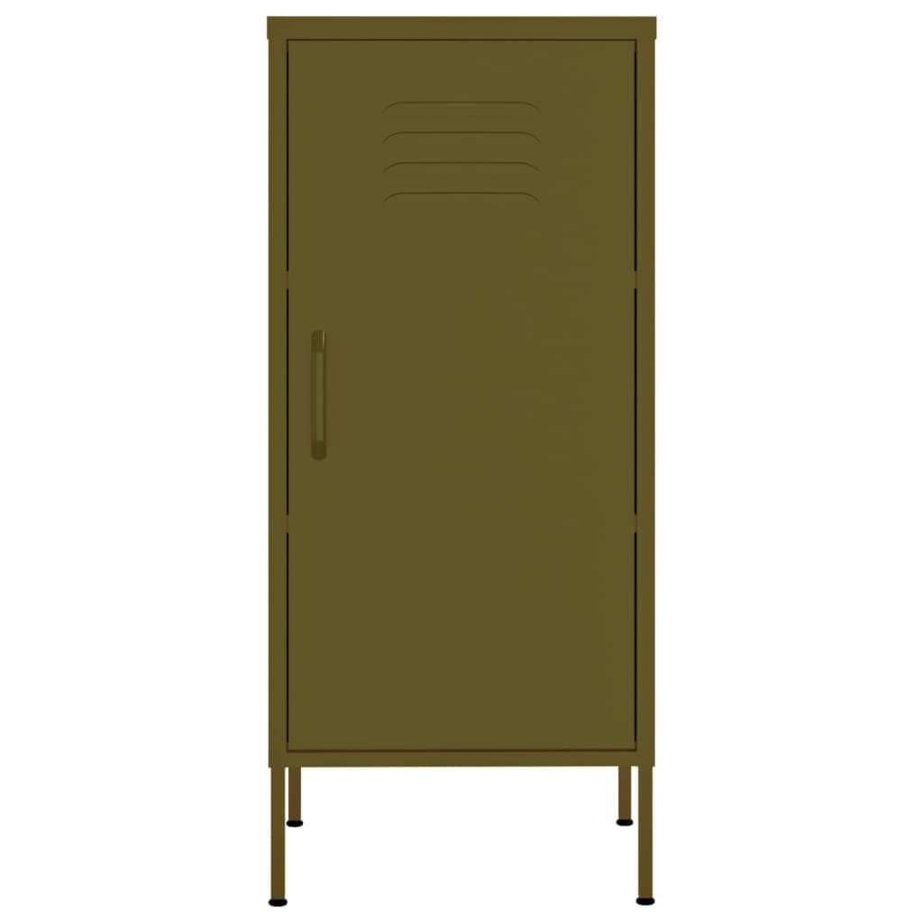 vidaXL Storage Cabinet Olive Green 16.7"x13.8"x40" Steel