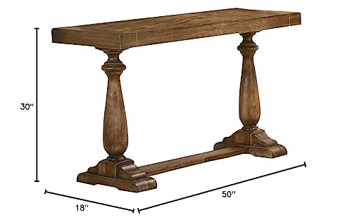 Best Master Furniture Transitional Living Room Sofa/Consoletable, Driftwood