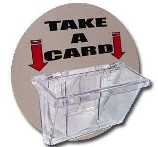 6 Pack Outdoor Business Card Holder On The Go Advertising Box For 3.5' X 2' Cards Metal Surface Mount Includes Round Take A Ca