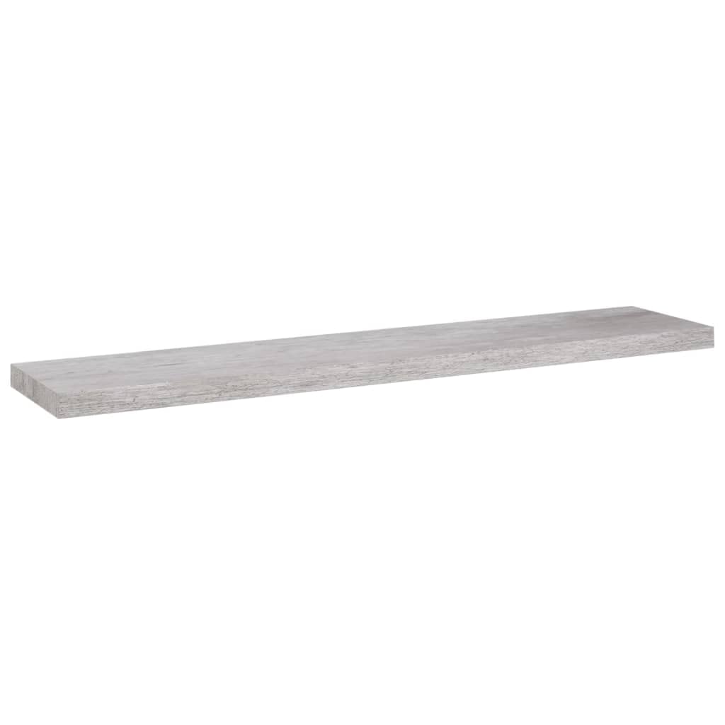 vidaXL Floating Wall Shelves 4 pcs Concrete Gray 47.2&quot;x9.3&quot;x1.5&quot; MDF