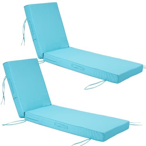 Sxiormhj 80    X 26    Outdoor Chaise Lounge Cushion, Chaise Lounge Cushions Outdoor Set Of 2, 4 Inch Chaise Lounge Chair Cushio
