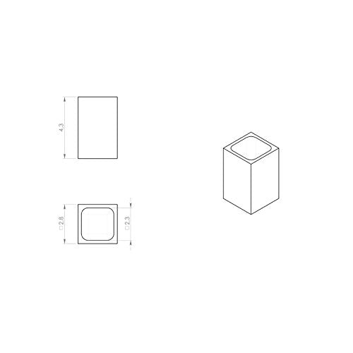 Gedy Ra98-06 Rainbow Tumbler, 0.6'' L X 2.83'' W, Red