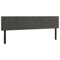 Vidaxl Led Headboard, Upholstered Headboard For Bed Home, Bed Headboard With Led Light, Bedroom Furniture, Dark Gray 70.9"X2"X30.7"/34.6" Velvet