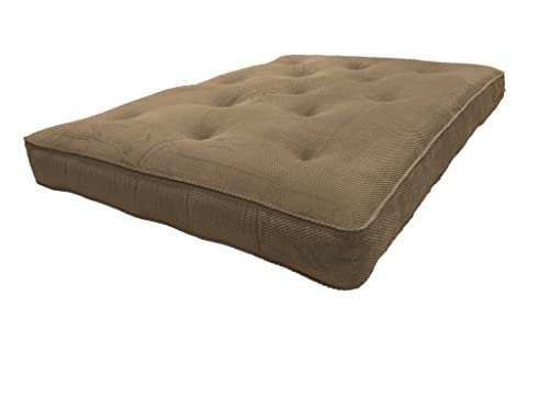 HomeRoots Plush 8' Chocolate Double Poly Full Futon Mattress