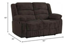 HomeRoots 40' Contemporary Brown Fabric Loveseat