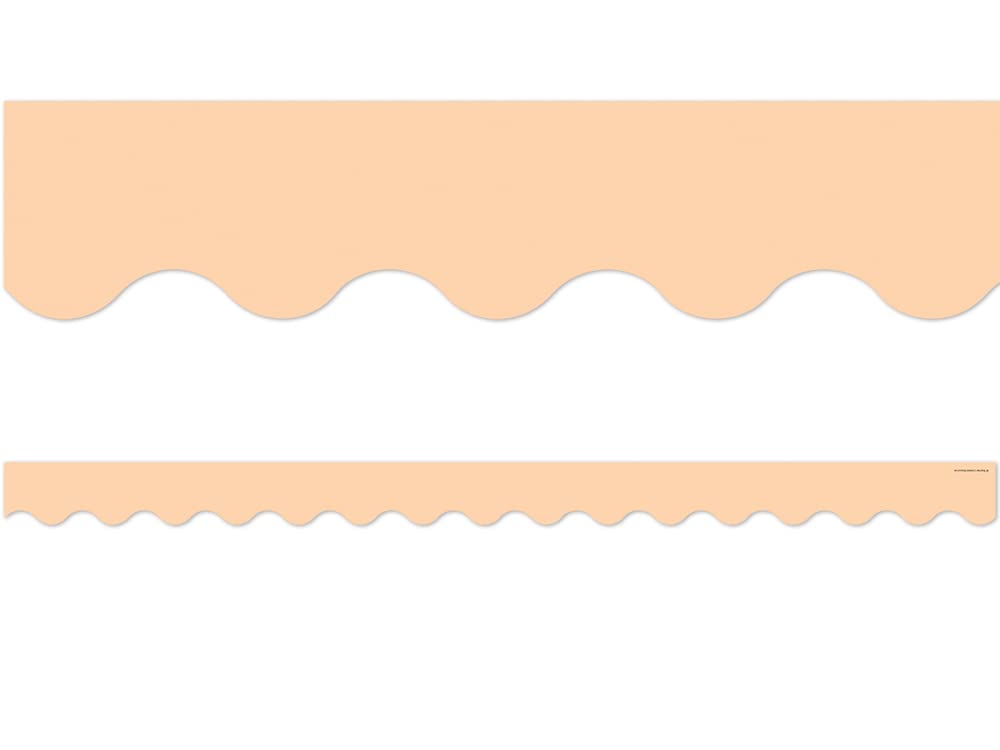 Peach Scalloped Border Trim