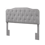 Best Quality Furniture Upholstered Panel Bed, Smoke Gray, Twin