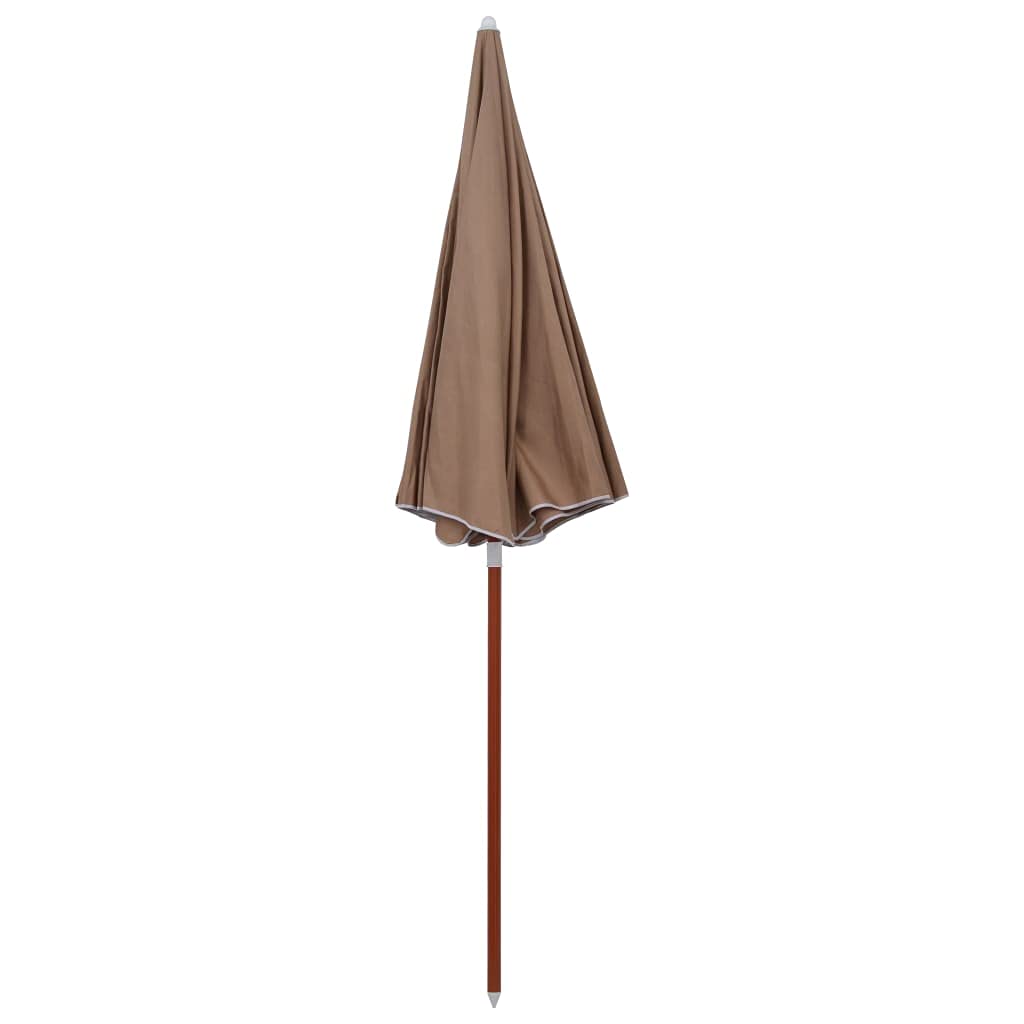 Ifcow Parasol With Steel Pole 94.5&quot; Taupe