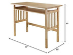 Ergode Mission Foldable Desk - Natural Wood Finish | Spacious 40' W x 20' D Desktop | Portable & Durable | Keyboard Tray | Easy Assembly | Supports up to 50 lbs. | Compact & Lightweight