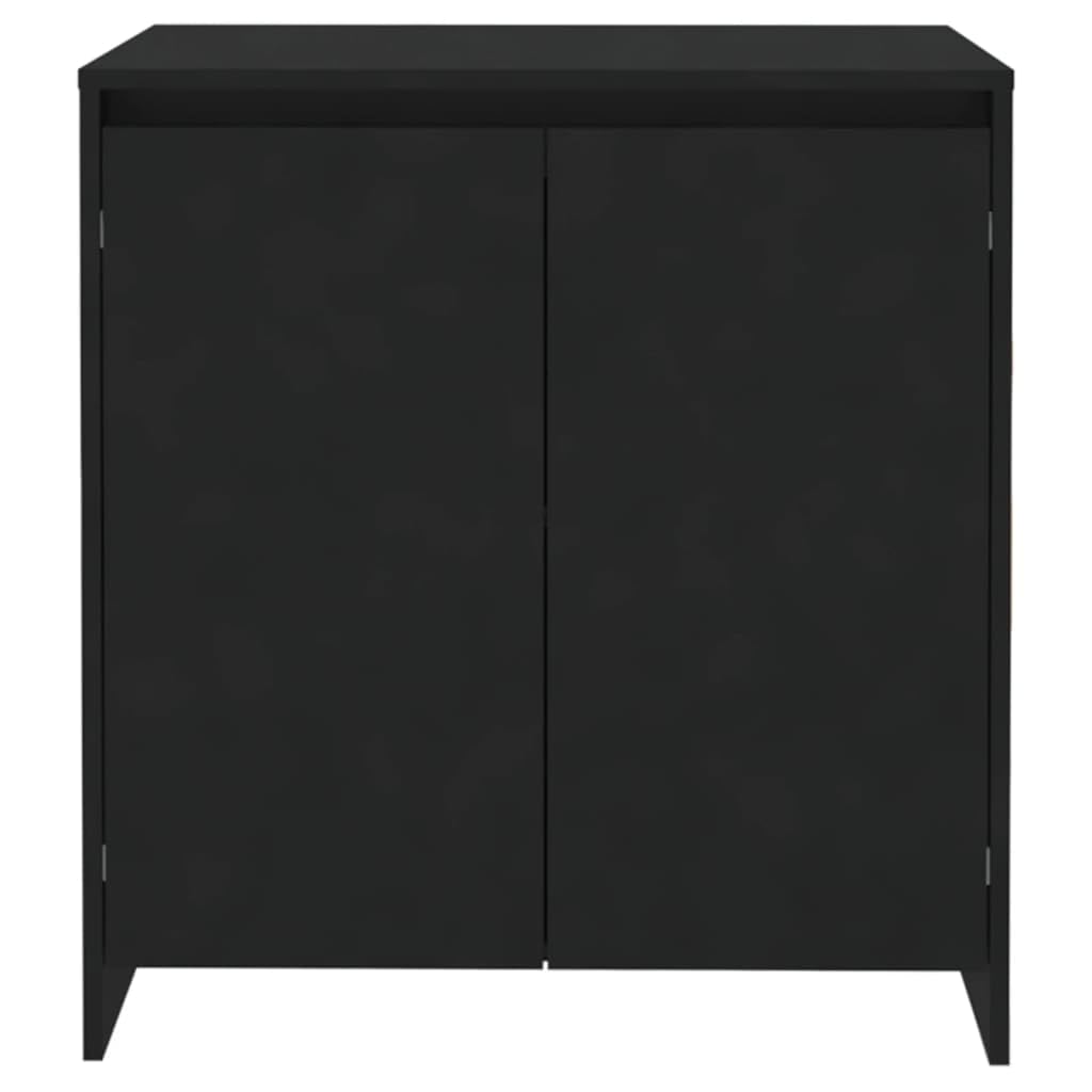 vidaXL Sideboard Black 27.6&quot;x15.7&quot;x28.9&quot; Chipboard