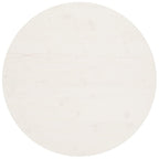 vidaXL Solid Pinewood Round Table Top, Dining/Coffee/Garden Table, Easy to Clean, 35.4" Diameter, White Finish