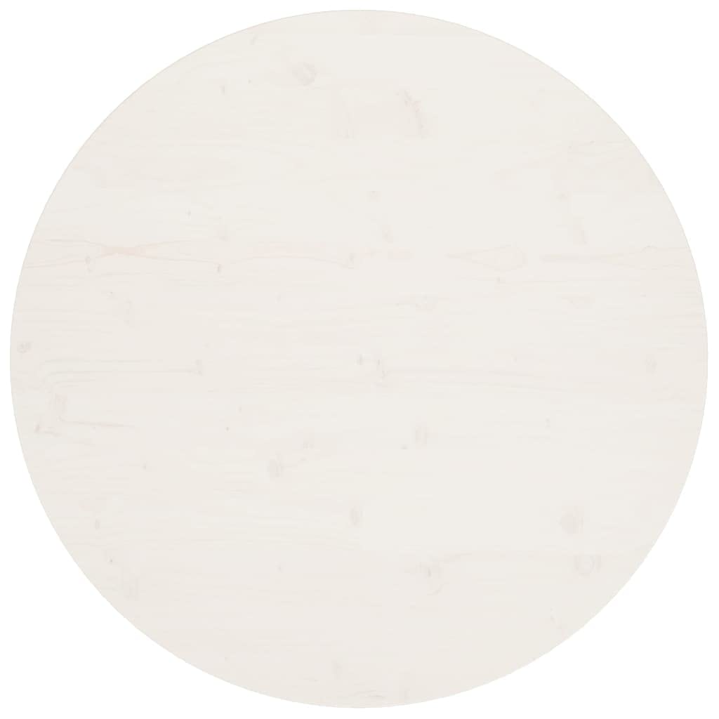 vidaXL Solid Pinewood Round Table Top, Dining/Coffee/Garden Table, Easy to Clean, 35.4" Diameter, White Finish