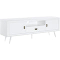 Acme Pagan Wooden TV Stand with Cord Management Hole in White High Gloss