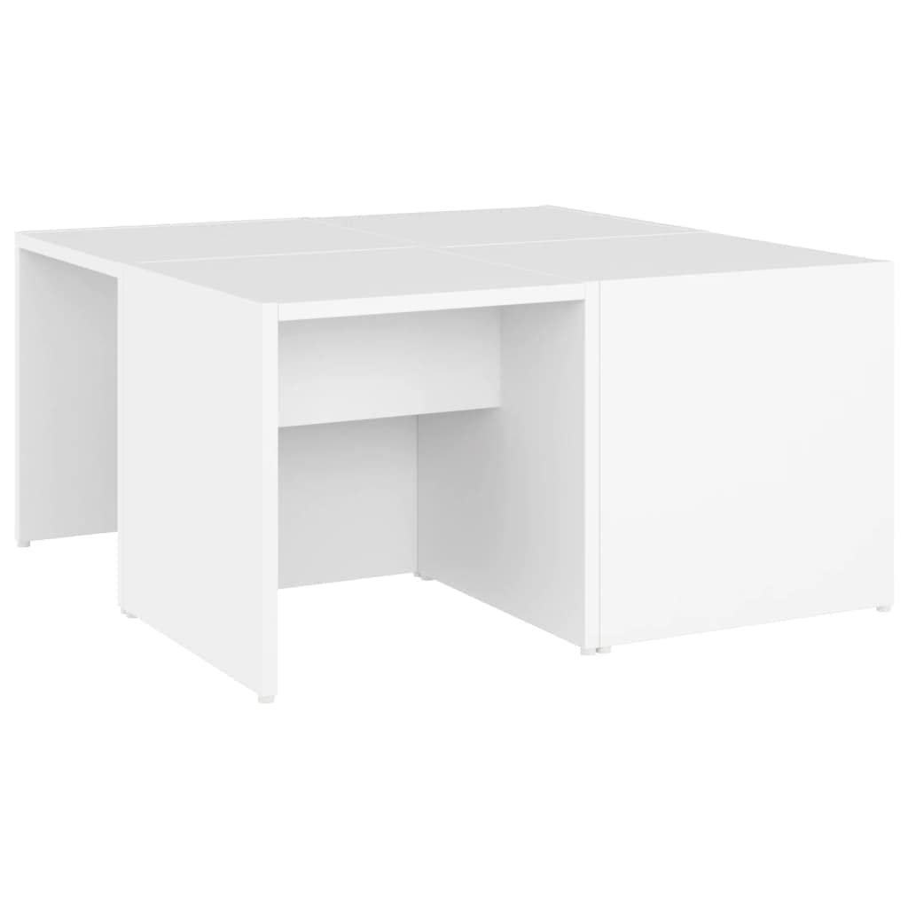 Vidaxl Coffee Tables 4 Pcs White 13&quot;X13&quot;X13&quot; Engineered Wood