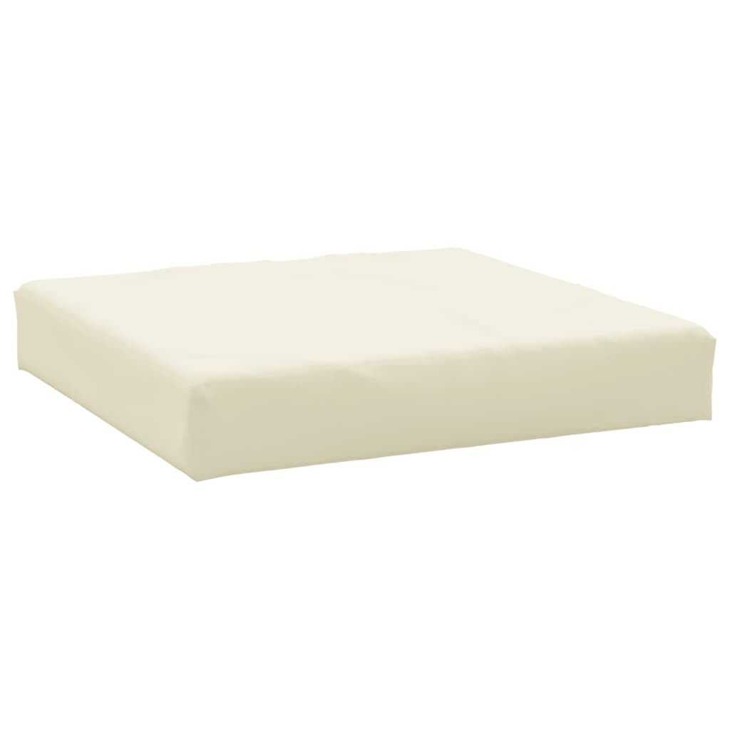 vidaXL Floor Pallet Cushion 23.6&quot;x23.6&quot;x2.4&quot; Cream Fabric