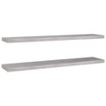 SKM Floating Wall Shelves 2 pcs Concrete Gray 47.2"x9.3"x1.5" MDF
