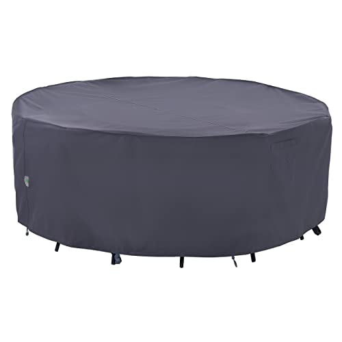 F&J Outdoors Outdoor Patio Furniture Covers, Waterproof Uv Resistant Anti-Fading Cover For Small Round Table Chairs Set, Grey, 6