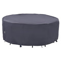F&J Outdoors Outdoor Patio Furniture Covers, Waterproof Uv Resistant Anti-Fading Cover For Small Round Table Chairs Set, Grey, 6