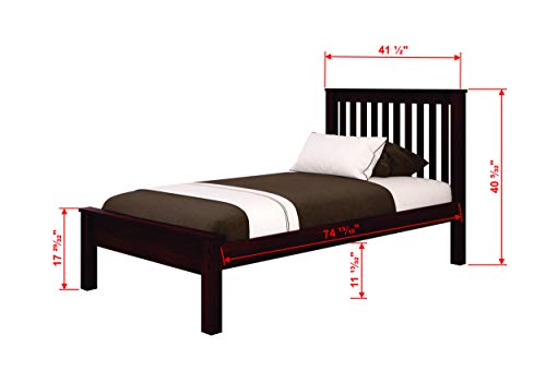 Donco Kids 500-TCP_505-CP Contempory Bed with Dual Underbed Drawers, Twin, Dark Cappuccino