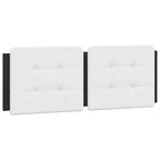 vidaXL White and Black Faux Leather Headboard Cushion - Wall-Hanging/Bed Frame Compatible, Foam-Filled Support Pillow
