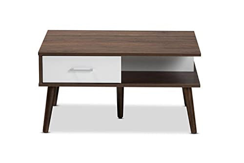 Baxton Studio Merlin 2-Drawer Coffee Table - Thumbnail 3