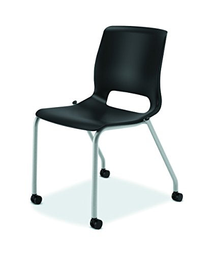 Hon Motivate Guest Chair - Stacking Chair For Office Set Of Two, Onyx (Hmg1)