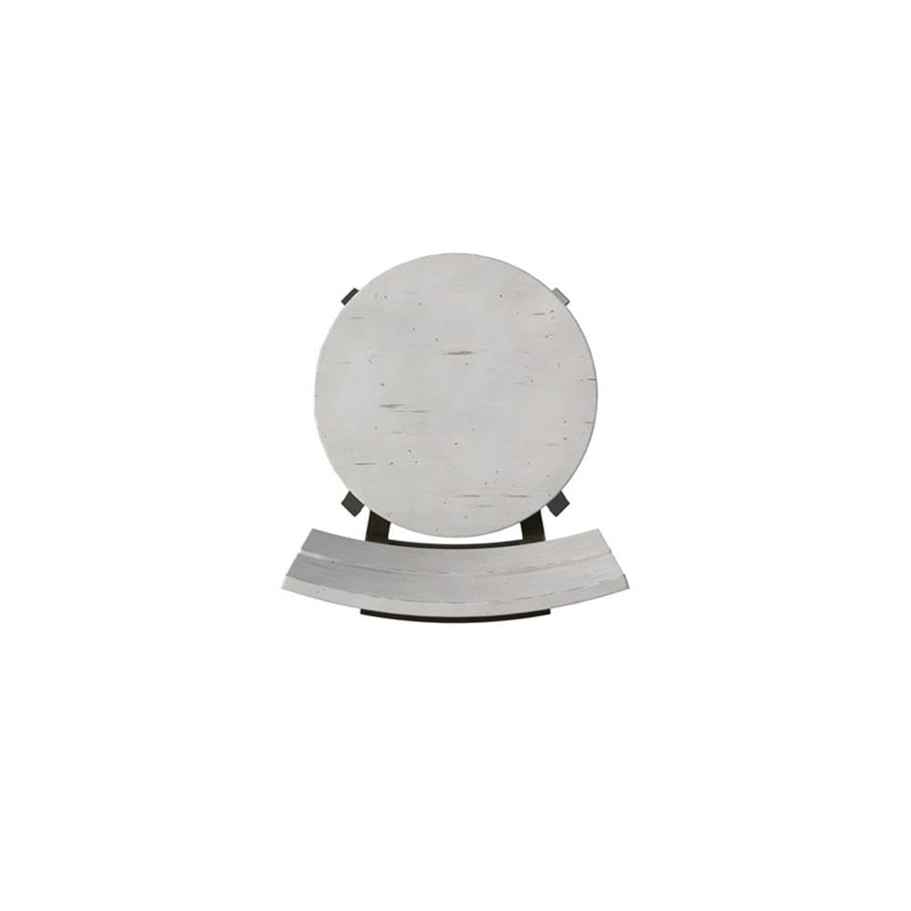 American Woodcrafters Colson Distressed White Metal Swivel Counter Barstool