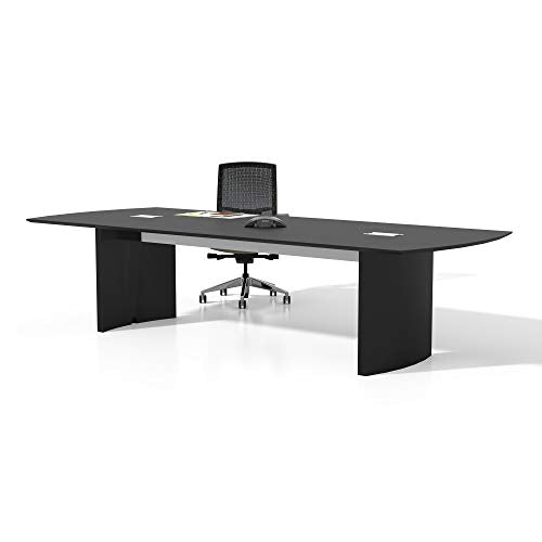 Safco Medina 48' X 120' Rectangular Conference Table, Mocha Finish | Wire Management | Durable Laminate Top