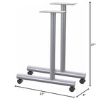 Lorell Llr61628 C-Leg Training Table Base Metallic Silver