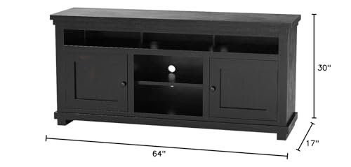 Progressive Furniture Willow Media Console, 64&quot;, Distressed Black