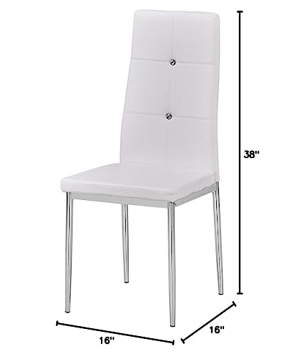 Best Master Furniture Chapman Modern Living Parson Chairs-Set Of 2, White