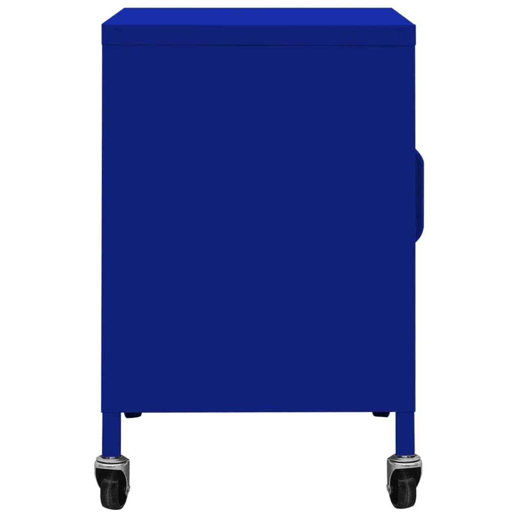 vidaXL Storage Cabinet Navy Blue 23.6"x13.8"x19.3" Steel