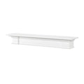 Pearl Mantels Shepherd Fireplace Mantel Shelf, White Paint, 60