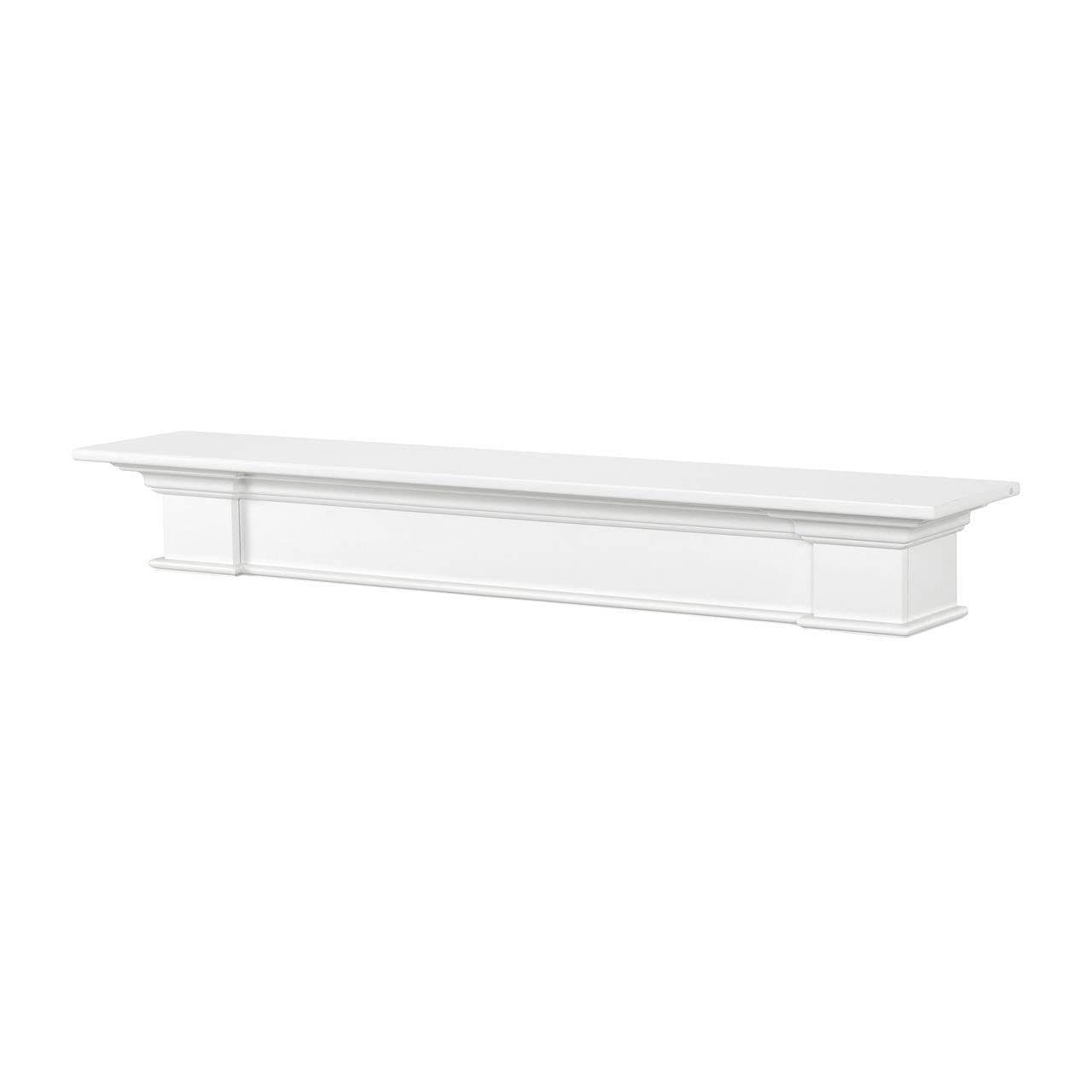 Pearl Mantels Shepherd Fireplace Mantel Shelf, White Paint, 60