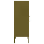vidaXL Storage Cabinet Olive Green 16.7"x13.8"x40" Steel