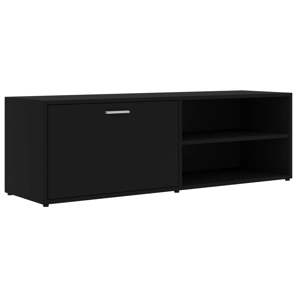 vidaXL TV Stand, TV Stand for Living Room, Sideboard with Storage, TV Console Media Unit Cupboard, Scandinavian Style, Black Engineered Wood
