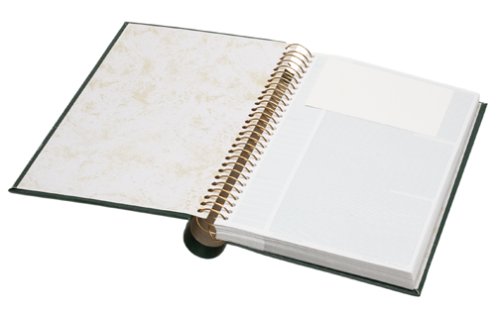 Spiral Bound Photo Album 300 Bi-Directional Memo Pockets Hold 4X6 Photos, Hunter Green