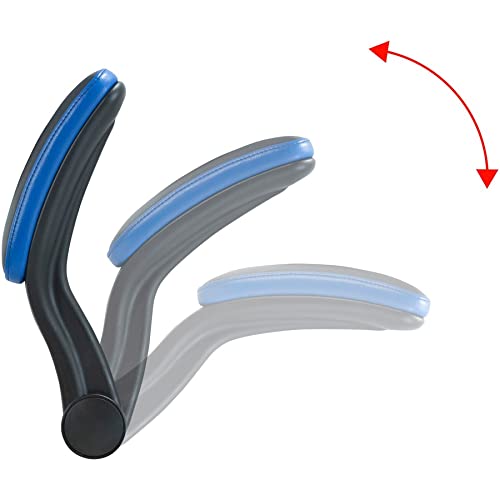 Lorell High-Back Gaming Chair, Blue and Black