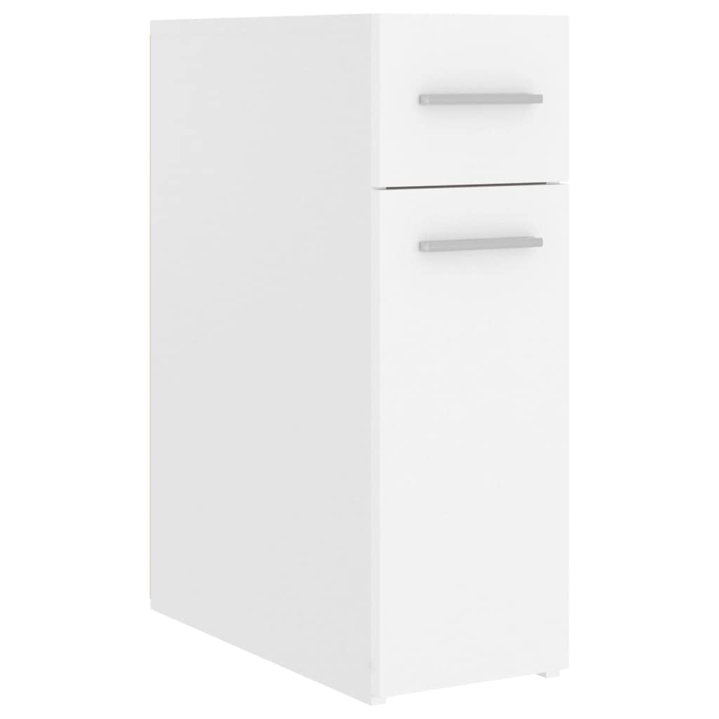 vidaXL Apothecary Cabinet White 7.9&quot;x17.9&quot;x23.6&quot; Engineered Wood