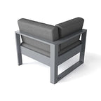 Anderson Teak DS-1003 Lucca Chair Corner Deep Seating, Grit Grey