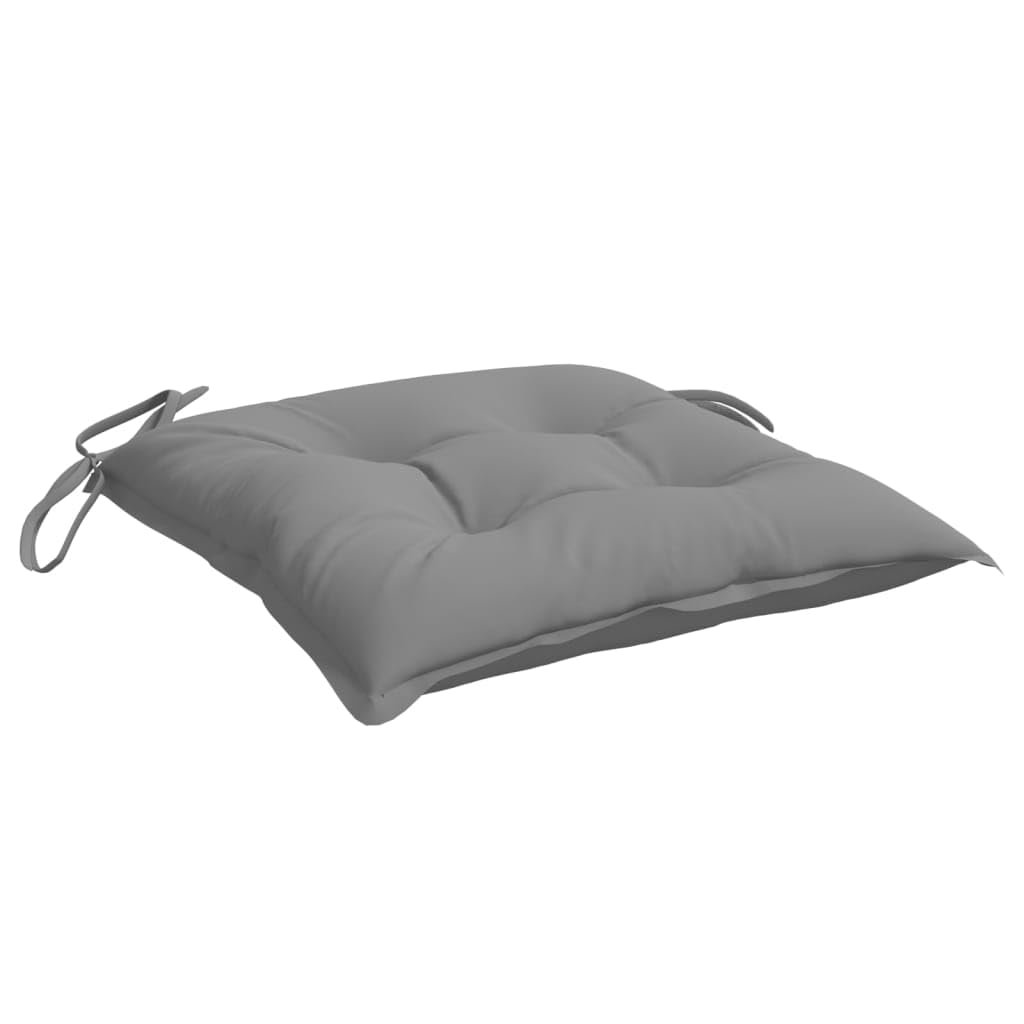 vidaXL Outdoor Chair Cushions 4 pcs Set - Comfortable and Durable Oxford Fabric, Gray Outdoor Seat Cushions Filled with PP Hollo
