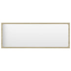 vidaXL Bathroom Mirror in Modern Style, Sonoma Oak, Engineered Wood and Acrylic, Size 39.4"x0.6"x14.6", Sturdy and Easy-to-Clean with Assembly Required