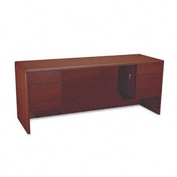 Hon-10700 Kneespace Credenza, 3/4 Height Pedestals, 72W X 24D X 29-1/2H, Mahogany