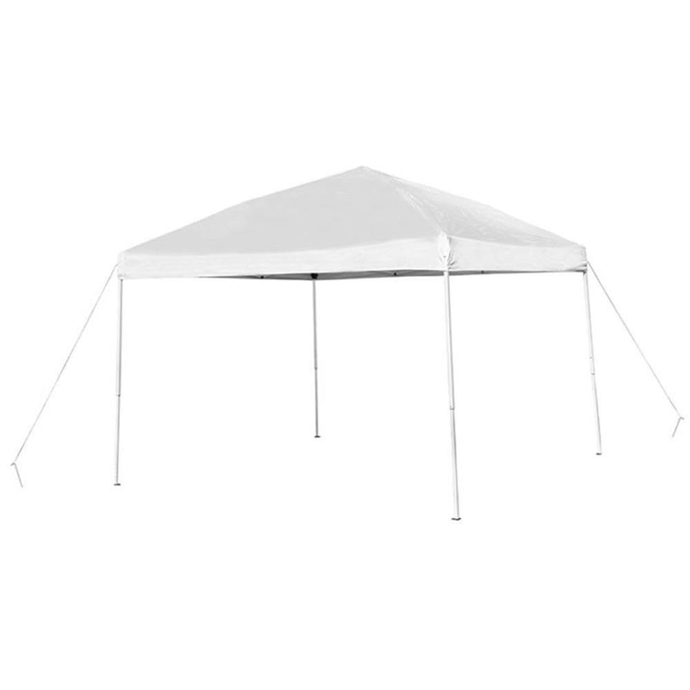 Flash Furniture Harris 10'X10' White Outdoor Pop Up Event Slanted Leg Canopy Tent With Carry Bag