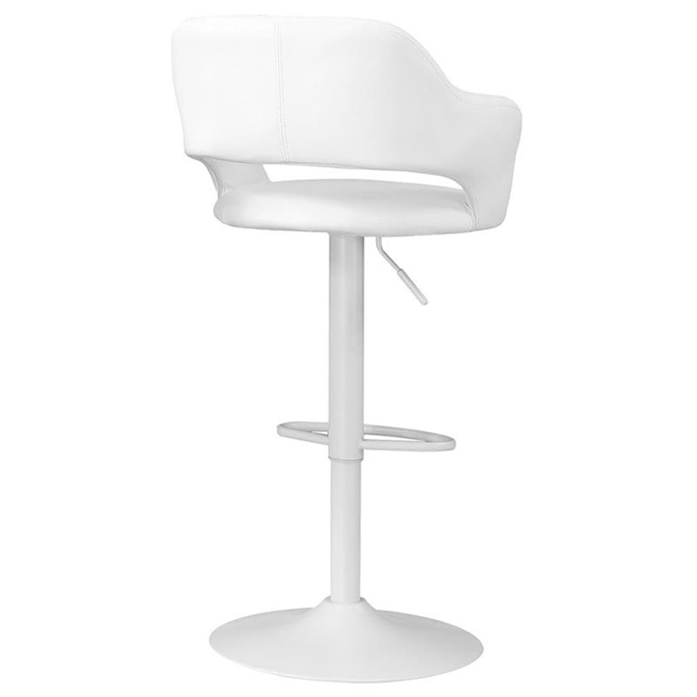 Monarch Specialties White Barstool - 22.5L x 21W x 36H, Modern Design, Stylish Seating for Kitchen or Dining Room
