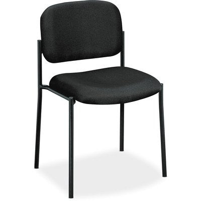 Four-High Armless Office Stacking Chair Seat Finish: Black