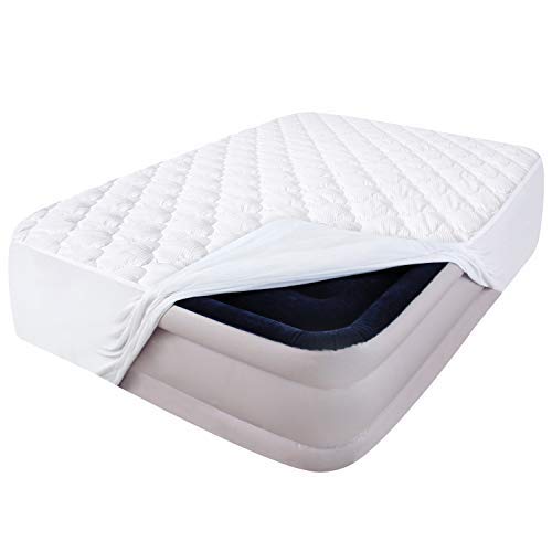 King Size Air Mattress Cover, Thick Quilted Mattress Topper King, Super Soft Breathable And Noiseless Down Alternative Fiber Pil